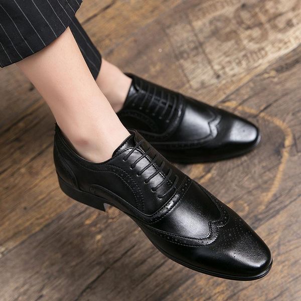 men leather shoes lace up oxfords dress brogue spring autum vintage classic male wedding party big size 48, Black
men leather shoes lace up oxfords dress brogue spring autum vintage classic male wedding party big size 48, Black