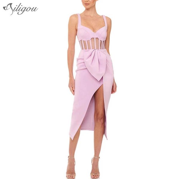 ladies pink bandage summer knee-length club celebrity party hollow dress 210527, Black;gray
ladies pink bandage summer knee-length club celebrity party hollow dress 210527, Black;gray