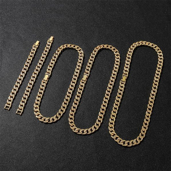 chains fashion hip hop cuban alloy necklace bracelet rhinestone men's gold harajuku street party nightclub accessories, Silver 
chains fashion hip hop cuban alloy necklace bracelet rhinestone men's gold harajuku street party nightclub accessories, Silver