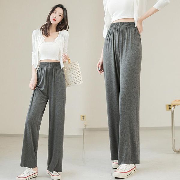 women's pants & capris modal wide leg autumn summer high waist loose straight thin casual pant female y2k trousers elastic, Black;white
women's pants & capris modal wide leg autumn summer high waist loose straight thin casual pant female y2k trousers elastic, Black;white