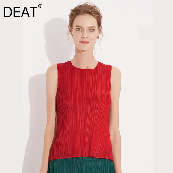 women's tanks & camis deat pleated t shirt woman solid fit wild short long halter sleeveless simple loose causal style 2021 summer fash, White
women's tanks & camis deat pleated t shirt woman solid fit wild short long halter sleeveless simple loose causal style 2021 summer fash, White