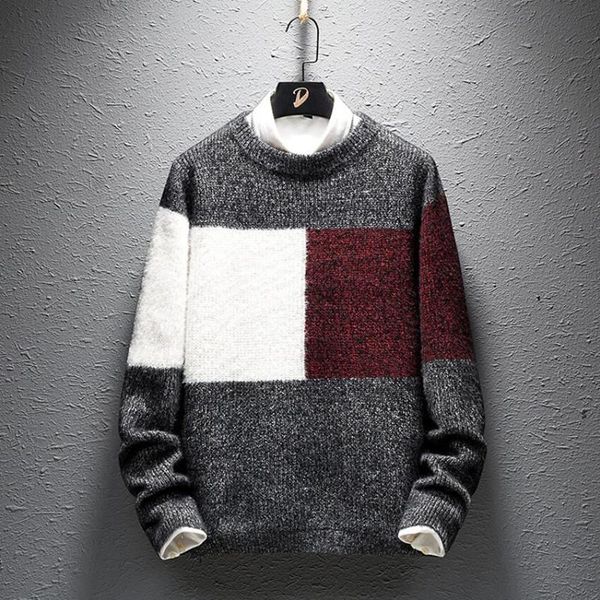 men's sweaters 2021 winter thick warm cashmere sweater men fashion male pullovers long sleeve round collar christmas, White;black
men's sweaters 2021 winter thick warm cashmere sweater men fashion male pullovers long sleeve round collar christmas, White;black