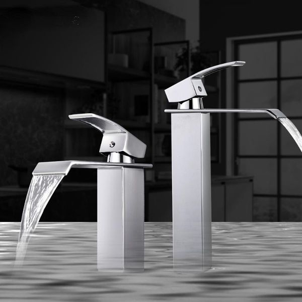 bathroom sink faucets waterfall polished basin faucet mixer single lever hole chrome brass and cold washing tap
bathroom sink faucets waterfall polished basin faucet mixer single lever hole chrome brass and cold washing tap