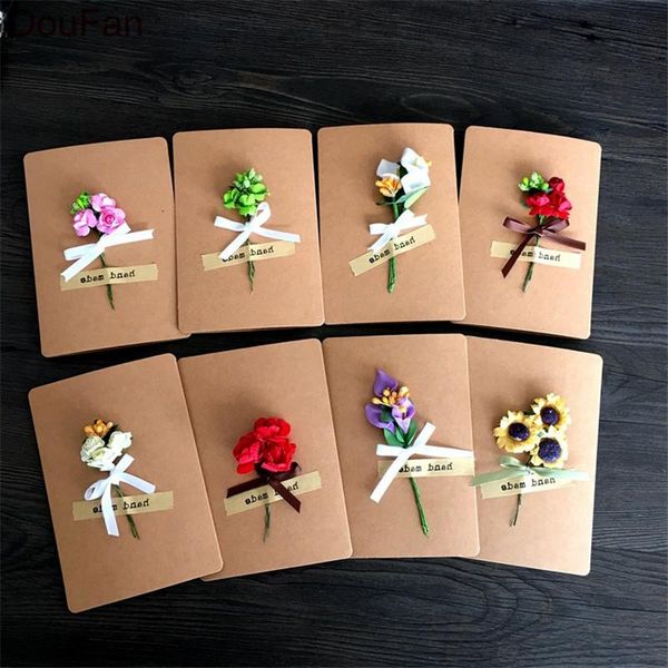 greeting cards doufan 1pc folding paper card with artificial flower decored happy birthday thanksgiving mother's day postcard
greeting cards doufan 1pc folding paper card with artificial flower decored happy birthday thanksgiving mother's day postcard