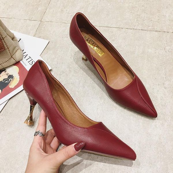 dress shoes ladies pumps pointed toe slip on leather high heels women red boat woman wedding zapatos mujer, Black
dress shoes ladies pumps pointed toe slip on leather high heels women red boat woman wedding zapatos mujer, Black