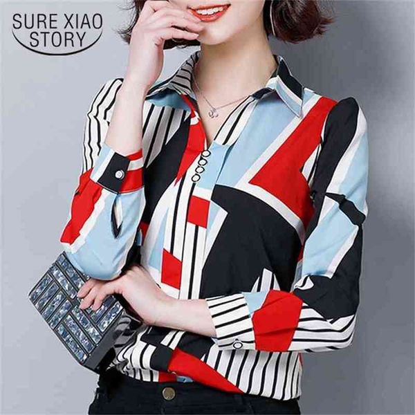 fashion women blouses print striped chiffon blouse shirt plus size v collar office work wear long sleeve shirts 2231 50 210506, White
fashion women blouses print striped chiffon blouse shirt plus size v collar office work wear long sleeve shirts 2231 50 210506, White