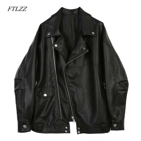 slim pu leather jacket soft motorcycle faux women black punk fashion biker coat 210430
slim pu leather jacket soft motorcycle faux women black punk fashion biker coat 210430