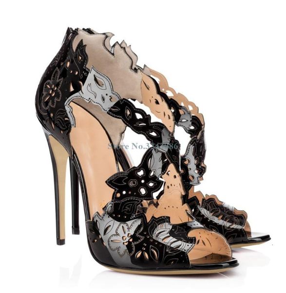 sandals black hollow out flower thin high heel peep toe patent leather stiletto elegant women wedding shoes k6q7
sandals black hollow out flower thin high heel peep toe patent leather stiletto elegant women wedding shoes k6q7