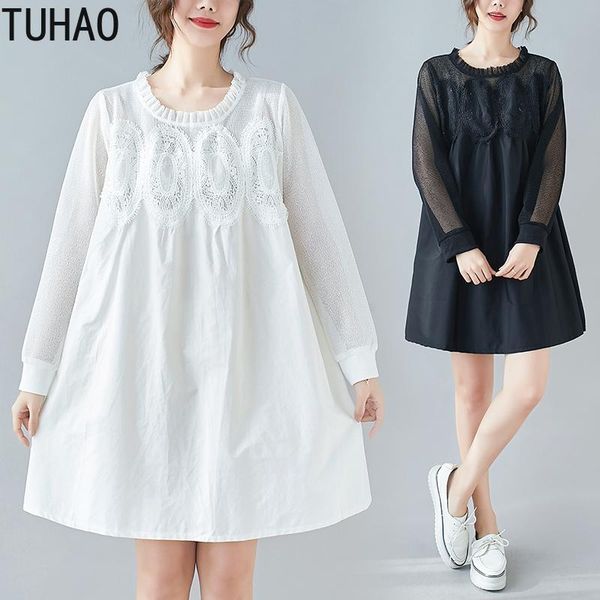 casual dresses tuhao women long sleeve loose casua dress large size lace big female clothing 2021 autumn mesh elegant woman's, Black;gray
casual dresses tuhao women long sleeve loose casua dress large size lace big female clothing 2021 autumn mesh elegant woman's, Black;gray