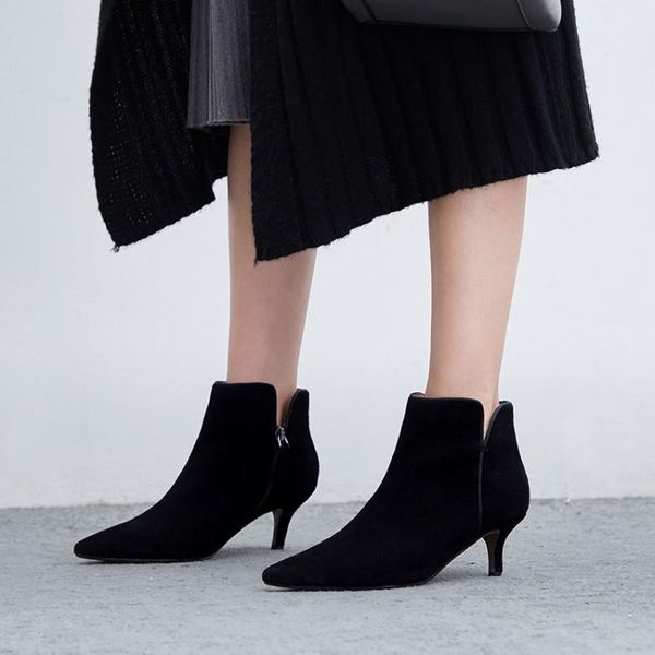 boots oversized women shoes ankle for ladies woman winter side zipper with split pointed heel, Black
boots oversized women shoes ankle for ladies woman winter side zipper with split pointed heel, Black