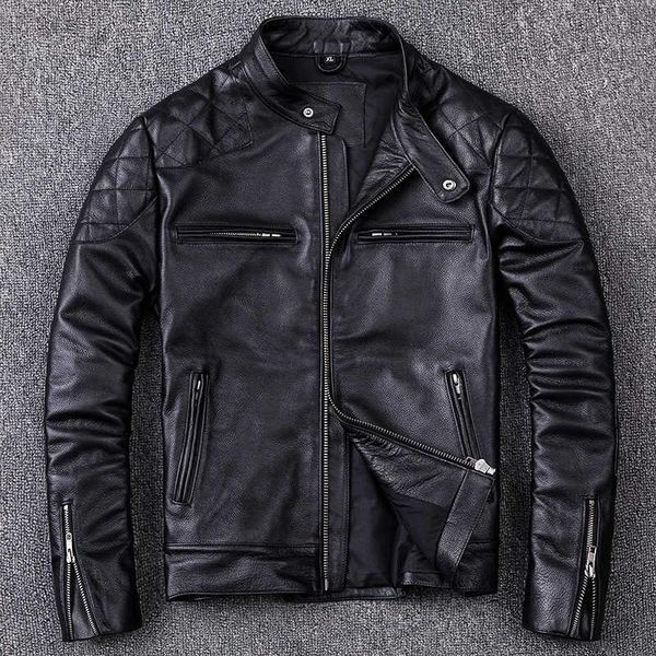 men's leather & faux 2021 fashion cowhide genuine jacket men short locomotive stand collar slim fit black motorcycle biker coat
men's leather & faux 2021 fashion cowhide genuine jacket men short locomotive stand collar slim fit black motorcycle biker coat
