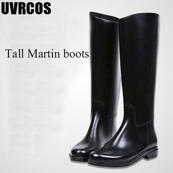 boots -selling fashion women's summer over-the-knee leather black round toe riding shoes