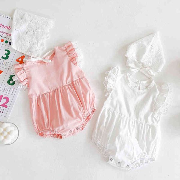 summer kids girl clothes infant baby lace fly sleeve rompers + hat born girls sleeveless 210429, Blue
summer kids girl clothes infant baby lace fly sleeve rompers + hat born girls sleeveless 210429, Blue