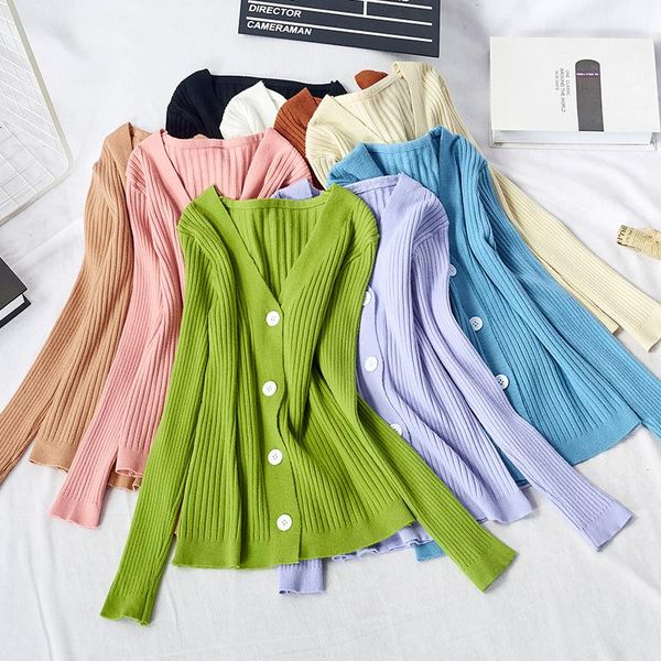 women's blouses & shirts lucyever women sweaters cardigans 2021 single-breasted v-neck long sleeve knitted woman ribbed basic sweater c, White
women's blouses & shirts lucyever women sweaters cardigans 2021 single-breasted v-neck long sleeve knitted woman ribbed basic sweater c, White