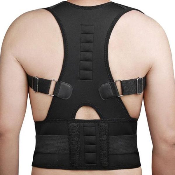 adjustable magnetic therapy posture corrector support belt shoulder back protect waist and for student male female, Black;gray
adjustable magnetic therapy posture corrector support belt shoulder back protect waist and for student male female, Black;gray