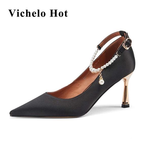 dress shoes vichelo pointed toe thin high heels buckle strap european style pearl decoration mature lady dating fashion women pumps l13, Black
dress shoes vichelo pointed toe thin high heels buckle strap european style pearl decoration mature lady dating fashion women pumps l13, Black