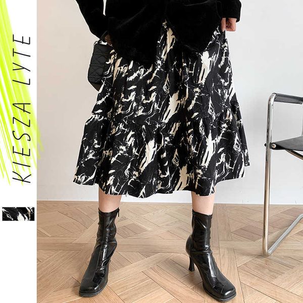 women skirts spring vintage print pleated black high waist beach midi party vestido faldas saia femme jupe 210608
women skirts spring vintage print pleated black high waist beach midi party vestido faldas saia femme jupe 210608