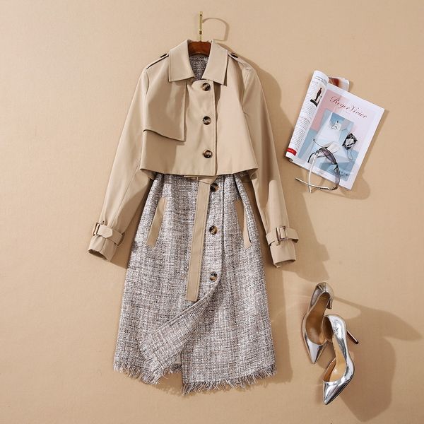 casual dresses european and american women's wear winter style long sleeve coat fashionable tweed tank dress with two pieces bpl8, Black;gray
casual dresses european and american women's wear winter style long sleeve coat fashionable tweed tank dress with two pieces bpl8, Black;gray