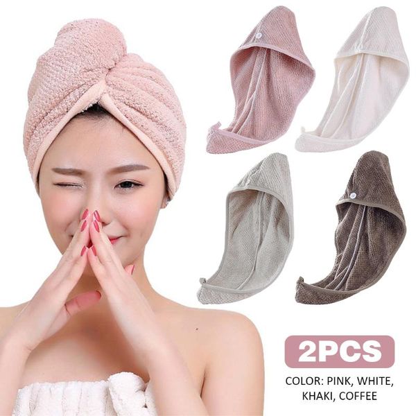 shower caps 2pcs women spa wrap magic turban reusable hair drying towel washable bathroom rapid home travel with button water absorption
shower caps 2pcs women spa wrap magic turban reusable hair drying towel washable bathroom rapid home travel with button water absorption