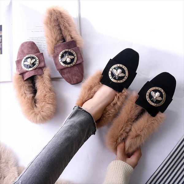 genuine leather wool winter flat shoes woman warm snow boots ladies fur ankle plus size bee fashion moccasins footwear slippers, Black
genuine leather wool winter flat shoes woman warm snow boots ladies fur ankle plus size bee fashion moccasins footwear slippers, Black