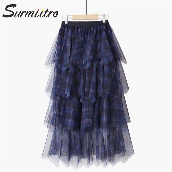spring summer korean style 3 layers blue plaid mesh women high waist long midi tulle pleated skirt female 210421, Black
spring summer korean style 3 layers blue plaid mesh women high waist long midi tulle pleated skirt female 210421, Black