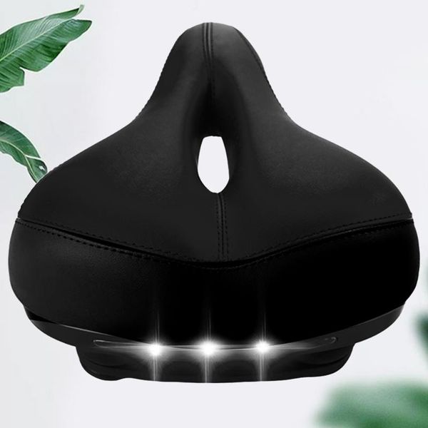 bike saddles hollow absorption saddle thickened broaden cushion comfortable seat with taillight without battery (black)
bike saddles hollow absorption saddle thickened broaden cushion comfortable seat with taillight without battery (black)