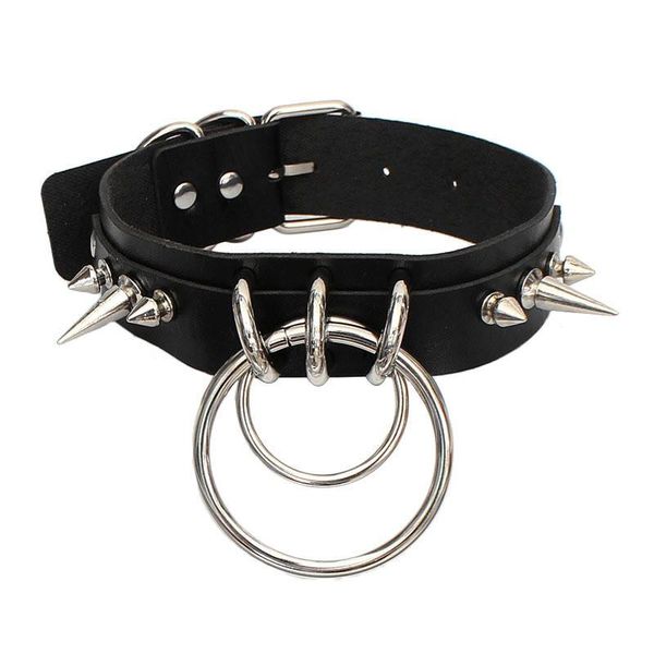 chokers multilayer punk spike metal collar girls leather harness choker necklace for women party club chockers gothic jewelry gift, Golden;silver
chokers multilayer punk spike metal collar girls leather harness choker necklace for women party club chockers gothic jewelry gift, Golden;silver