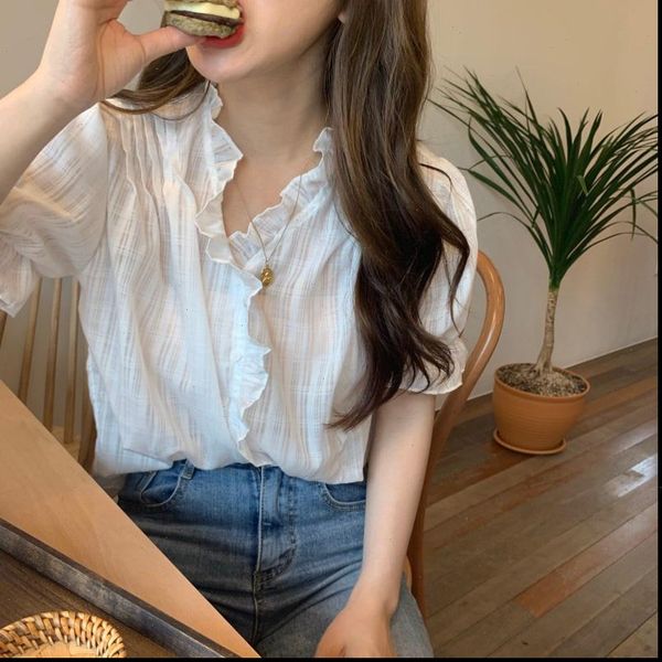 white womens blouses ruffles summer blouse women flare short sleeve vintage elegant shirt v neck korean shirts single
white womens blouses ruffles summer blouse women flare short sleeve vintage elegant shirt v neck korean shirts single