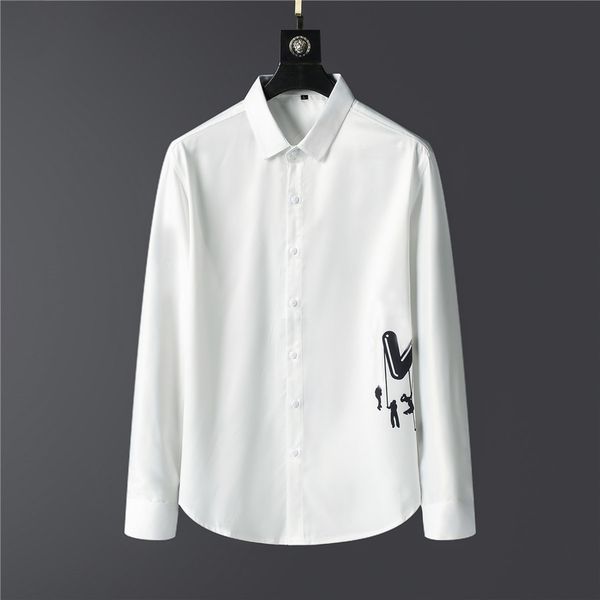 2023 designer luxury mens dress casual print shirts for men long sleeve cotton paris fit womens shirt #l254v, White;black
2023 designer luxury mens dress casual print shirts for men long sleeve cotton paris fit womens shirt #l254v, White;black
