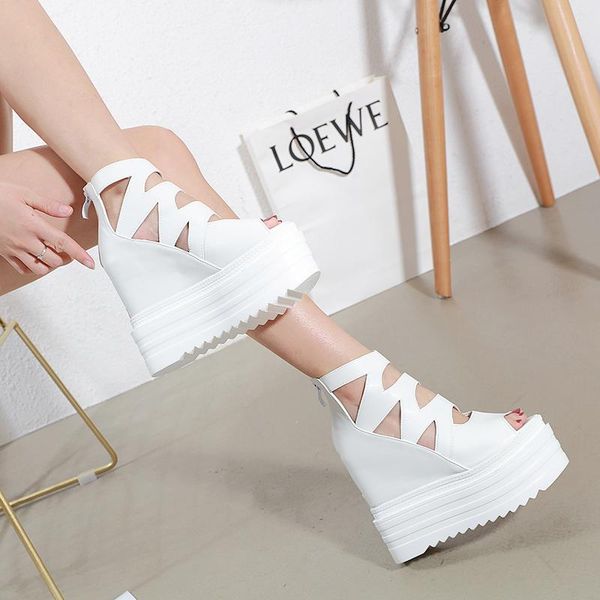 summer wedge with women sandals european american fashion platform muffin wedges high heel fish mouth, Black
summer wedge with women sandals european american fashion platform muffin wedges high heel fish mouth, Black