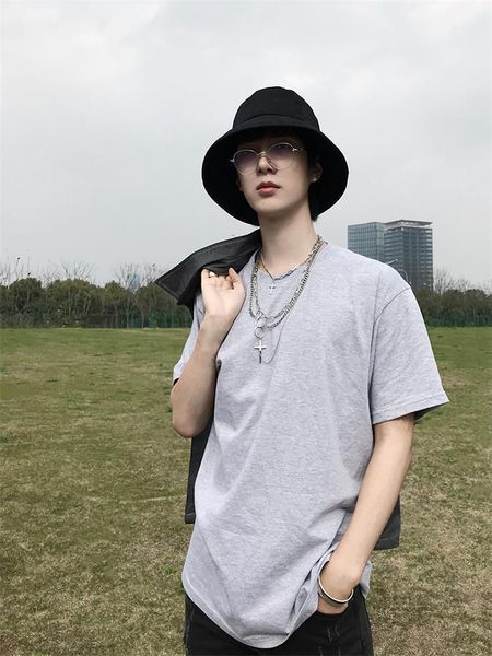 men's t-shirts summer casual solid color short-sleeved couples with the same base classic signing large size t-shirt, White;black
men's t-shirts summer casual solid color short-sleeved couples with the same base classic signing large size t-shirt, White;black