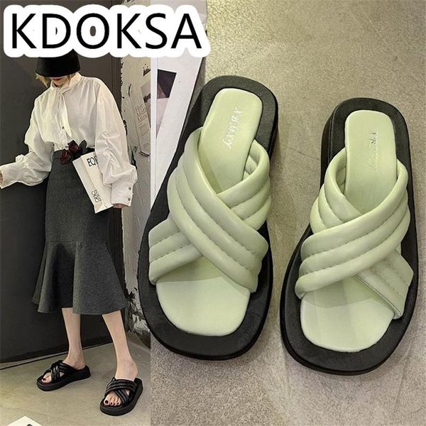 sandals slippers women wear thick soles fashion cross-flip flops with flip-flops and beach, Black
sandals slippers women wear thick soles fashion cross-flip flops with flip-flops and beach, Black