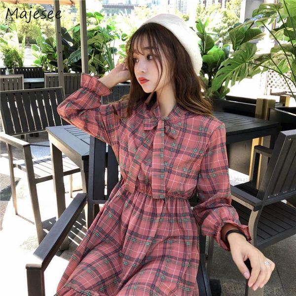 women dress plaid elegant long sleeve plus size womens dresses red all match harajuku korean fashion streetwear girls sweet soft casual, Black;gray
women dress plaid elegant long sleeve plus size womens dresses red all match harajuku korean fashion streetwear girls sweet soft casual, Black;gray