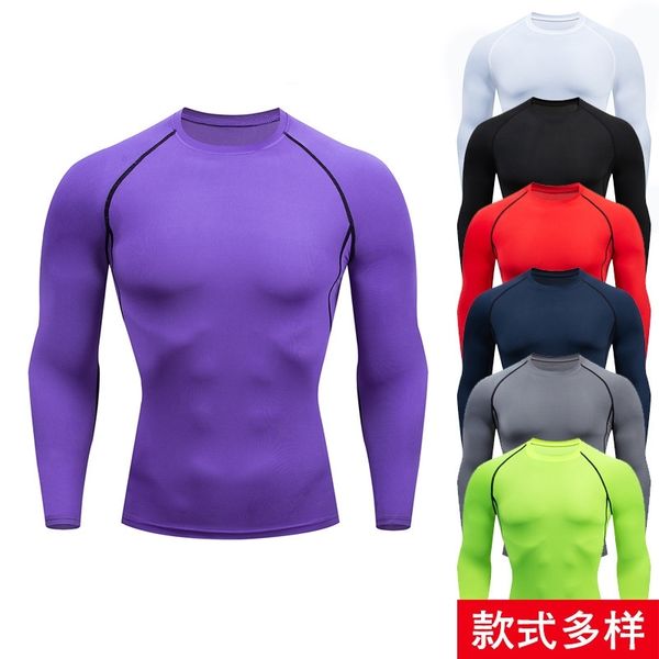 men's fitness suit sports tight long sleeve quick dry stretch running t-shirt compression cycling primer, Gray
men's fitness suit sports tight long sleeve quick dry stretch running t-shirt compression cycling primer, Gray