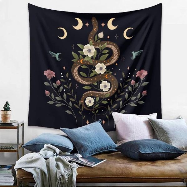 tapestries snake tapestry moon phase change flower wall hanging fabric hippie background cover carpet home deco
tapestries snake tapestry moon phase change flower wall hanging fabric hippie background cover carpet home deco