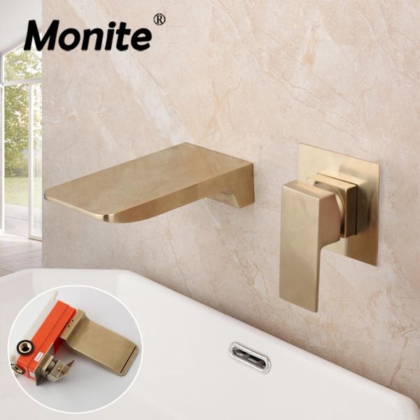 monite brushed gold bathroom bathtub faucet embedded box valve brass waterfall water basin sink wash mixer tap faucets
monite brushed gold bathroom bathtub faucet embedded box valve brass waterfall water basin sink wash mixer tap faucets