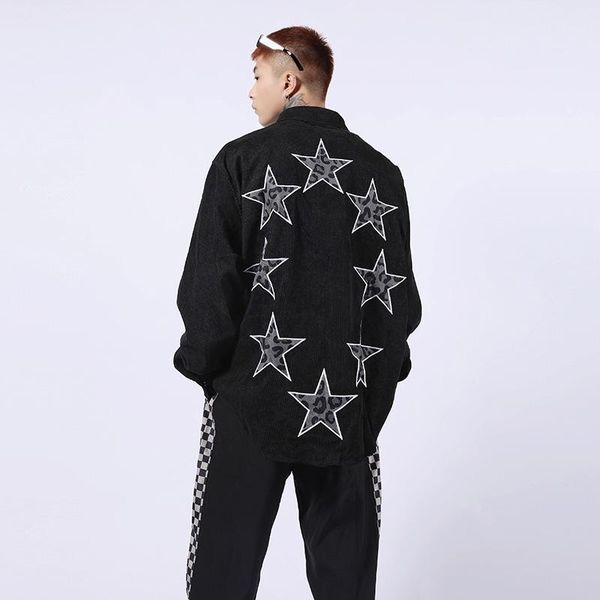 men's casual shirts japanese retro five stars letter embroidery corduroy mens autumn high street lapel oversize harajuku couple shirt, White;black
men's casual shirts japanese retro five stars letter embroidery corduroy mens autumn high street lapel oversize harajuku couple shirt, White;black