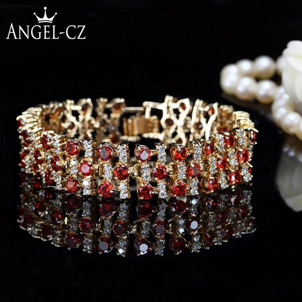 luxury red cubic zirconia stone style yellow gold color wide bracelets bangles for women wedding jewellery ab053 link, chain, Black
luxury red cubic zirconia stone style yellow gold color wide bracelets bangles for women wedding jewellery ab053 link, chain, Black
