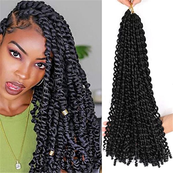 passion twist hair 18inch water wave crochet hair passion twist braiding extensions bohemia, Black
passion twist hair 18inch water wave crochet hair passion twist braiding extensions bohemia, Black