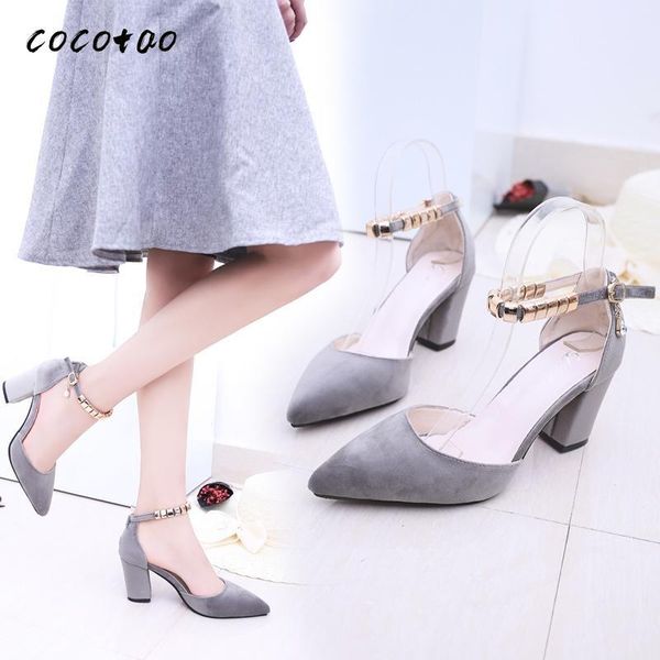 dress shoes spring and summer single korean version of the pointed toe buckle high-heeled cap sandals ankle strap thick heel, Black
dress shoes spring and summer single korean version of the pointed toe buckle high-heeled cap sandals ankle strap thick heel, Black