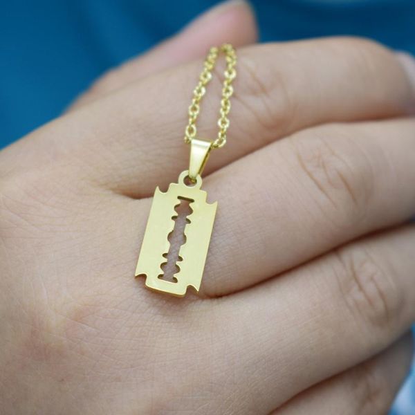 pendant necklaces europe and the united states jewelry men razor blade personality does not rub off stainless steel necklace, Silver
pendant necklaces europe and the united states jewelry men razor blade personality does not rub off stainless steel necklace, Silver