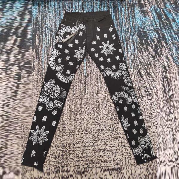 men's jeans street fashion men graphic motorcycle pant ripped tights jean allover paisley reinstone prints skinny distressed, Blue
men's jeans street fashion men graphic motorcycle pant ripped tights jean allover paisley reinstone prints skinny distressed, Blue
