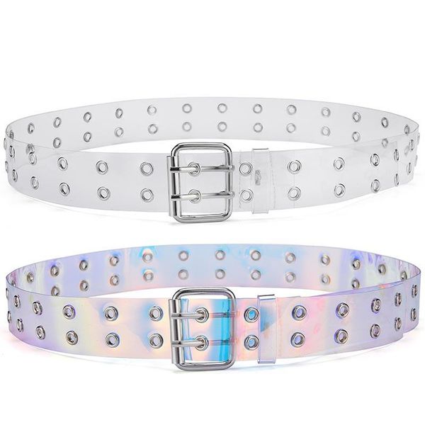 belts 2021 two row pvc clear belt for women fashion pin buckle female white waist trousers transparent ladies jeans grommet, Black;brown
belts 2021 two row pvc clear belt for women fashion pin buckle female white waist trousers transparent ladies jeans grommet, Black;brown