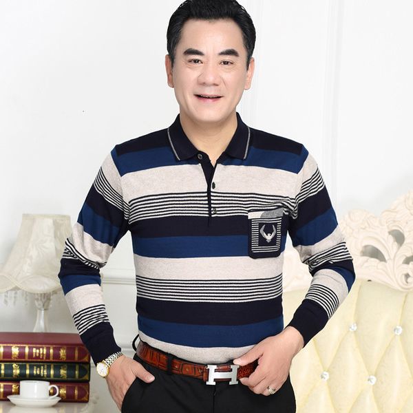 long sleeve t-shirt 2021 spring and autumn middle-aged men's bottoming shirt loose lapel thin t-shirt, Black
long sleeve t-shirt 2021 spring and autumn middle-aged men's bottoming shirt loose lapel thin t-shirt, Black