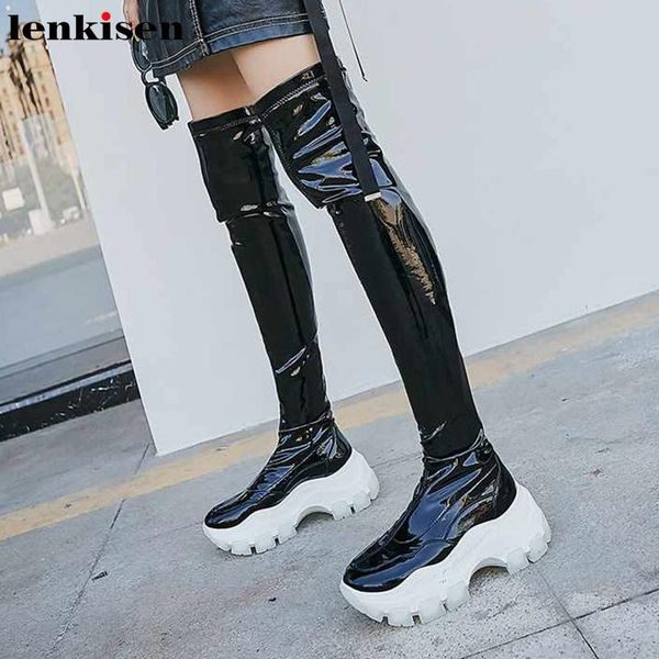 boots lenkisen fashion leisure style stretch cow leather mixed colors high heels platform winter women warm thigh l10, Black
boots lenkisen fashion leisure style stretch cow leather mixed colors high heels platform winter women warm thigh l10, Black