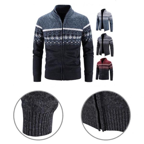 men's sweaters comfy classic stand collar slim fit cardigan sweater all-match knitted ribbed hem outerwear, White;black
men's sweaters comfy classic stand collar slim fit cardigan sweater all-match knitted ribbed hem outerwear, White;black