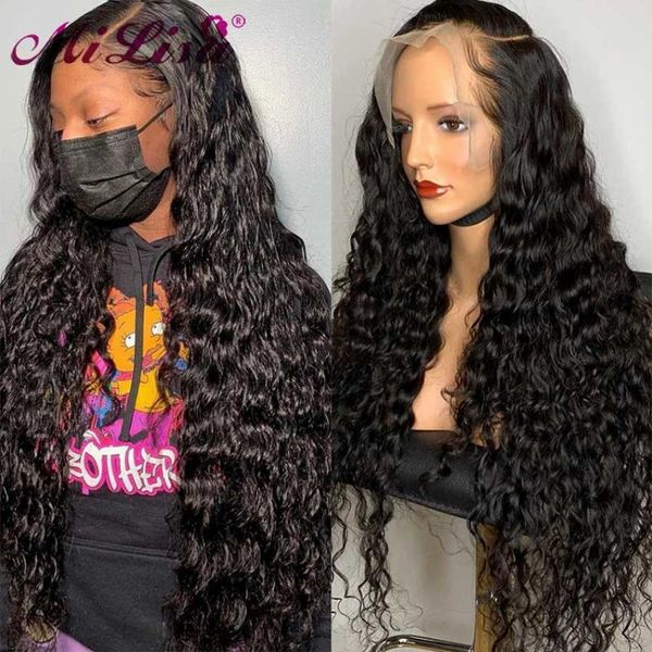 lace wigs water wave frontal wig human hair 30 32 inch closure prepluck natural hairline wet and wavy, Black;brown
lace wigs water wave frontal wig human hair 30 32 inch closure prepluck natural hairline wet and wavy, Black;brown