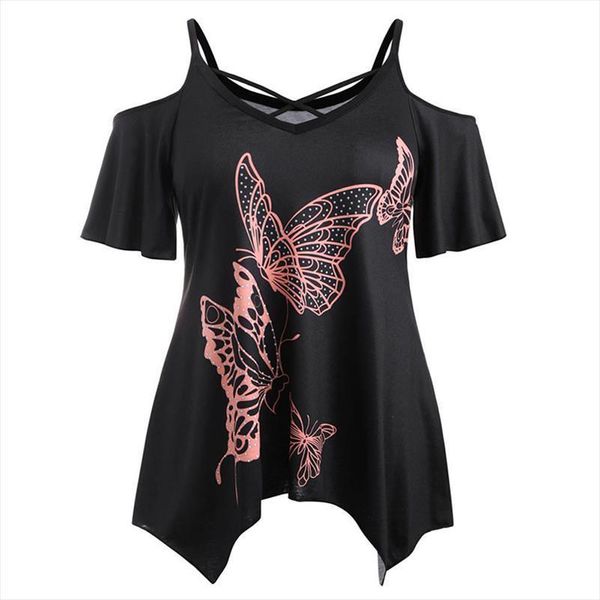 plus size and womens shirts summer butterfly print cold off shoulder casual short sleeve, White
plus size and womens shirts summer butterfly print cold off shoulder casual short sleeve, White