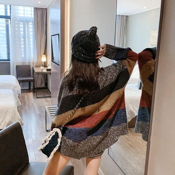 women's sweaters oversize sweater women striped knitted spring autumn retro pullover lady o-neck long sleeve t-shirt student holiday w, White;black
women's sweaters oversize sweater women striped knitted spring autumn retro pullover lady o-neck long sleeve t-shirt student holiday w, White;black