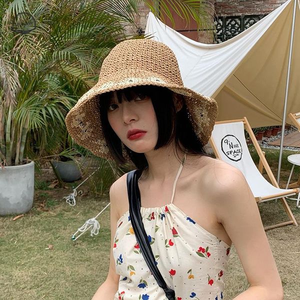 wide brim hats summer big-brimmed straw hat woven outdoor vacation beach sunscreen anti-ultraviolet cover washbasin female japanese, Blue;gray
wide brim hats summer big-brimmed straw hat woven outdoor vacation beach sunscreen anti-ultraviolet cover washbasin female japanese, Blue;gray